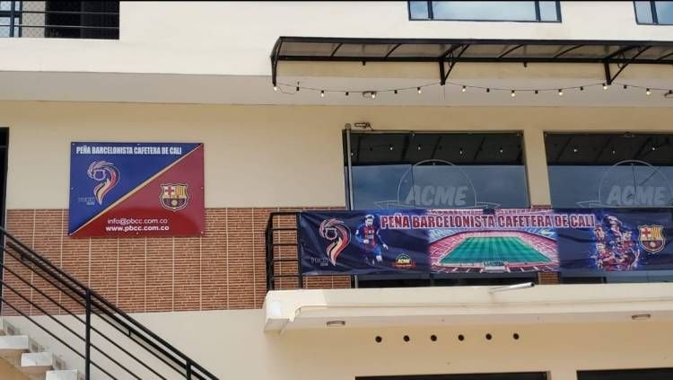 Façade of the San Carlos gathering venue with PBCC banners