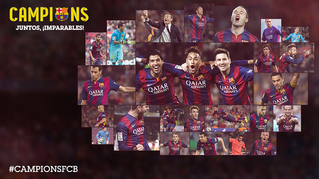 [VIDEO] Juntos, ¡imparables! – El Barça es campeón de Liga 2014/15