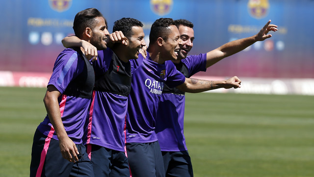 El entrenamiento previo al último partido de Liga