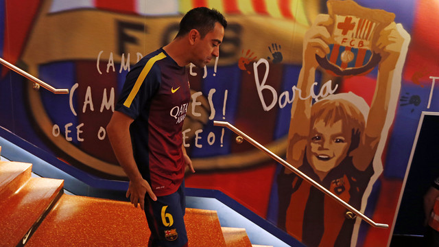 Las horas previas del homenaje de Xavi