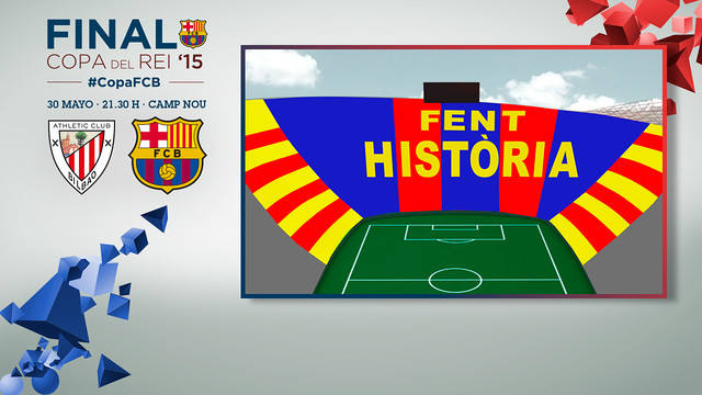 Así será el mosaico de la final de la Copa del Rey