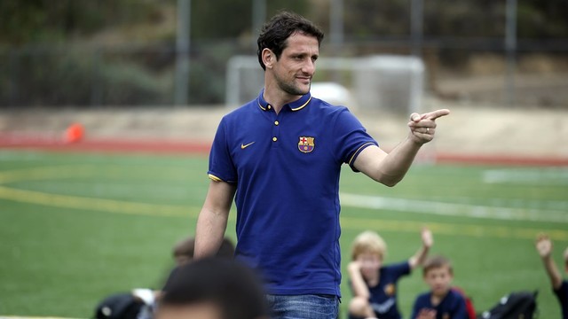 Juliano Belletti visita la FCBEscola en Los Ángeles Juliano Belletti visita la FCBEscola en Los Ángeles