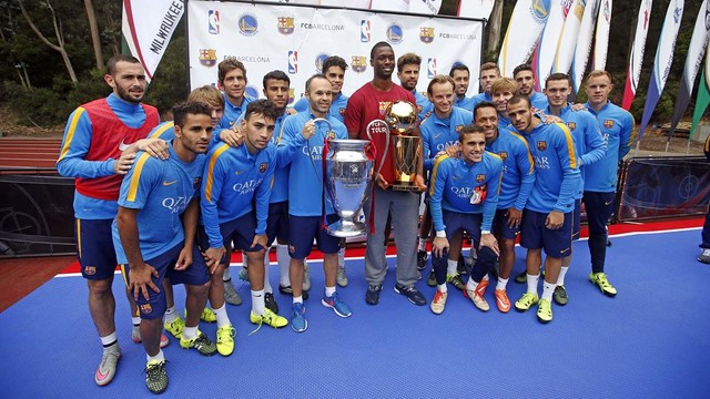 El Barça y los Golden State Warriors celebran un acto promocional en San Francisco