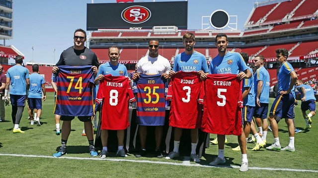El FCBarcelona y los San Francisco 49ers, encuentro de pentacampeones