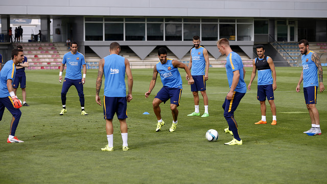Entrenamiento con la Supercopa de Europa en el horizonte
