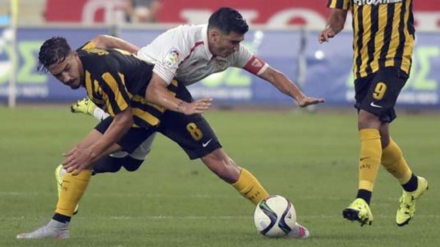 El Sevilla empata contra el AEK antes de enfrentarse al Barça (1-1)