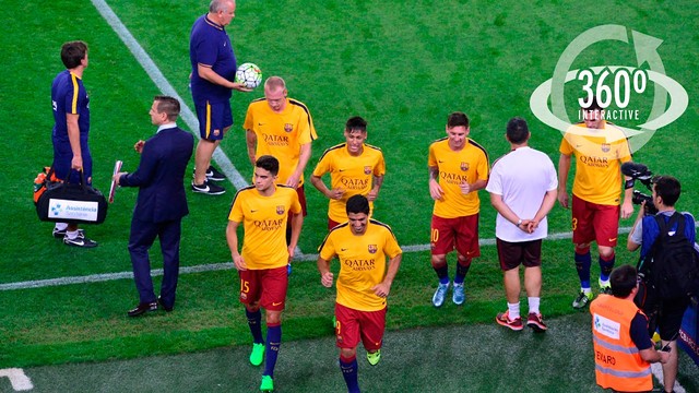 El calentamiento del Gamper, en 360º