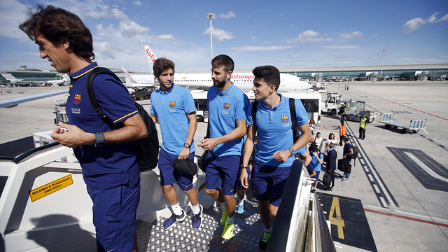 El FC Barcelona ya vuela hacia Bilbao