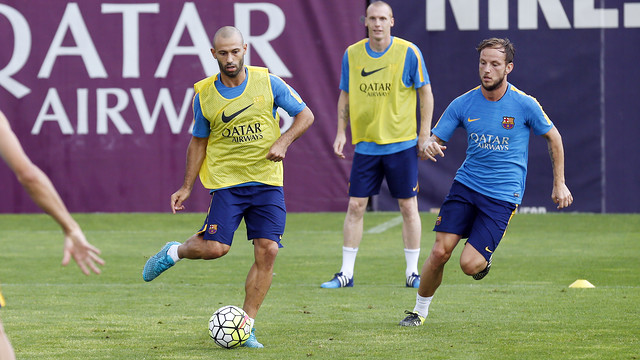 Sesión de recuperación tras el triunfo en Bilbao