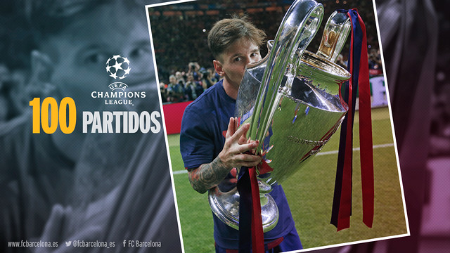 Leo Messi, 100 partidos en la Champions