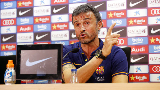 Luis Enrique, en rueda de prensa: «Tenemos suficientes recursos en la plantilla para afrontar las bajas»