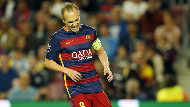 Iniesta sufre una lesión en el bíceps femoral de la pierna derecha