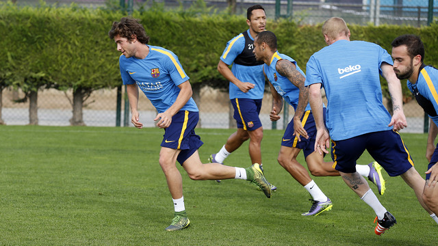 El FC Barcelona vuelve a los entrenamientos sin internacionales El FC Barcelona vuelve a los entrenamientos sin internacionales