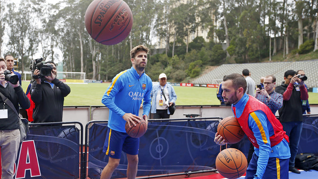 ¿Qué son capaces de hacer los jugadores del Barça con una canasta?