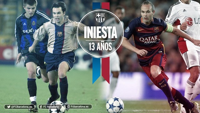 13 años del debut de Andrés Iniesta en Brujas