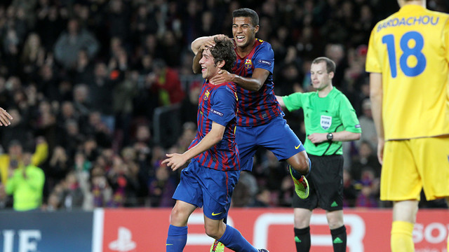 El estreno goleador de Sergi Roberto contra el BATE Borisov