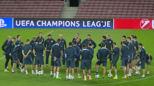 El BATE Borisov se entrena en el Camp Nou
