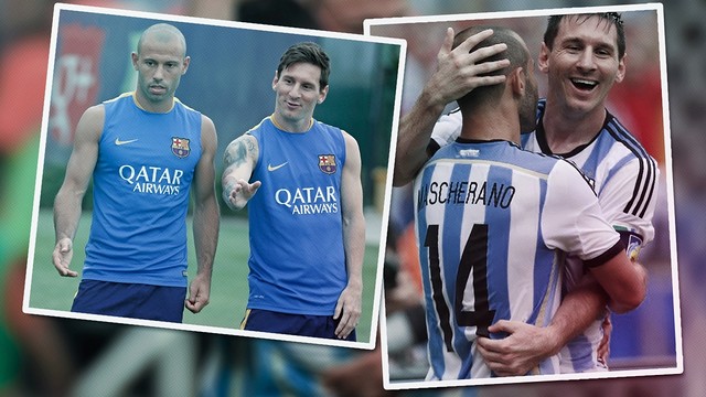 Leo Messi y Javier Mascherano, diez años de amistad