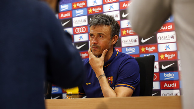 Luis Enrique: «La gran noticia es que Messi está recuperado»