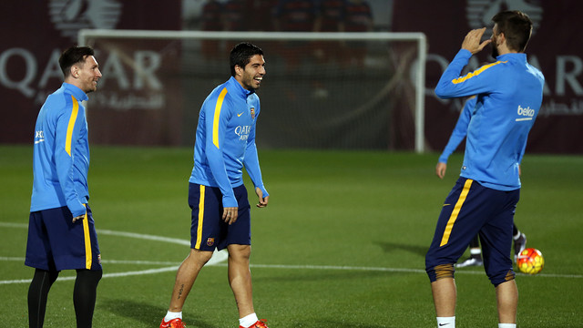 Último entrenamiento antes del Clásico