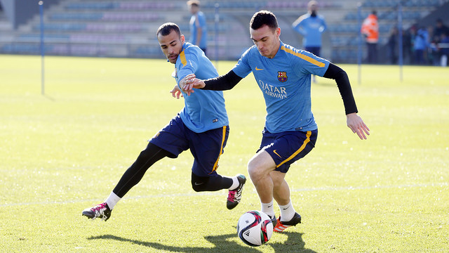 Último entrenamiento del primer equipo antes de recibir el Villanovense