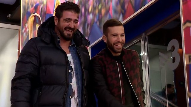 Jordi Alba y Antonio Orozco, encuentro en el Camp Nou
