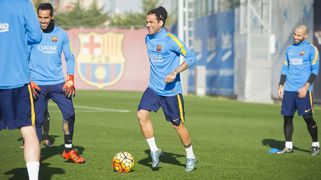 Último entrenamiento del primer equipo antes de jugar contra el Betis