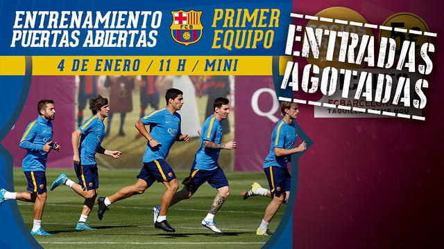 Entradas agotadas para el entreno de puertas abiertas