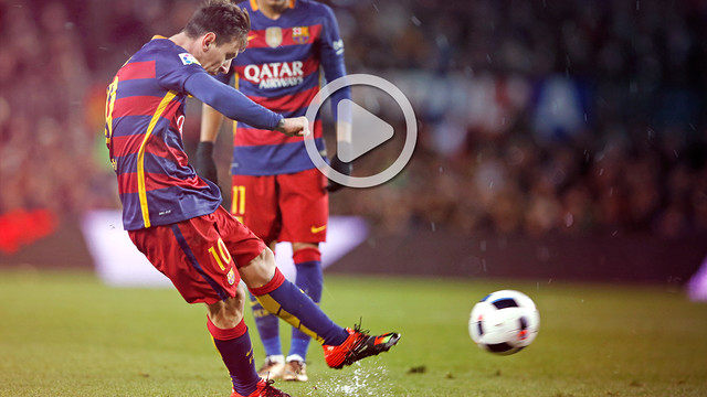 El golazo de falta de Messi contra el Espanyol, desde la grada