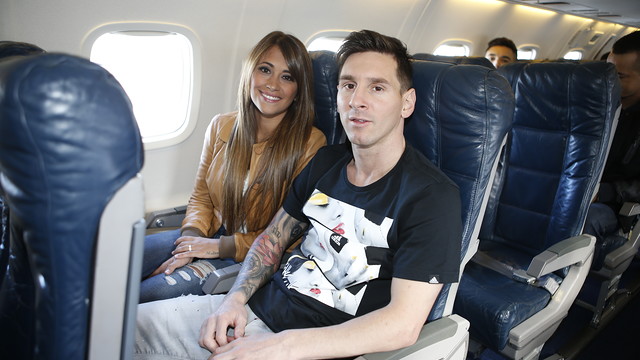 La expedición del FC Barcelona llega a Zúrich