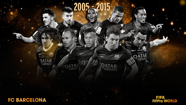 El FC Barcelona, siempre representado en el FIFA / FIFPro World XI