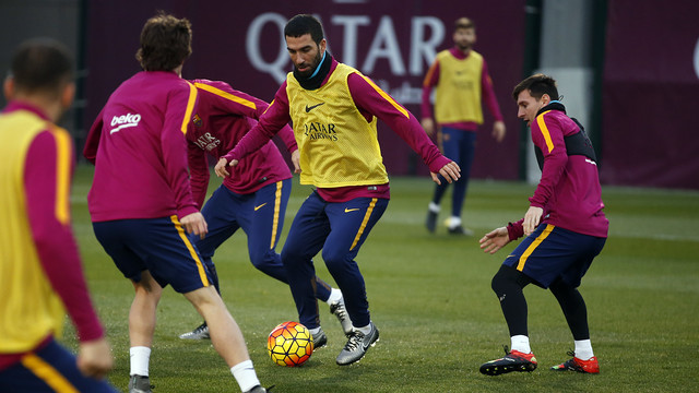 El último entrenamiento antes de visitar el Málaga
