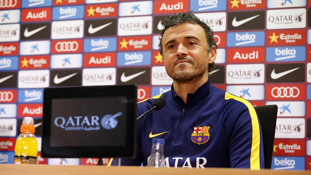 Luis Enrique: «Tenemos muchas ganas, pero no será un partido definitivo»