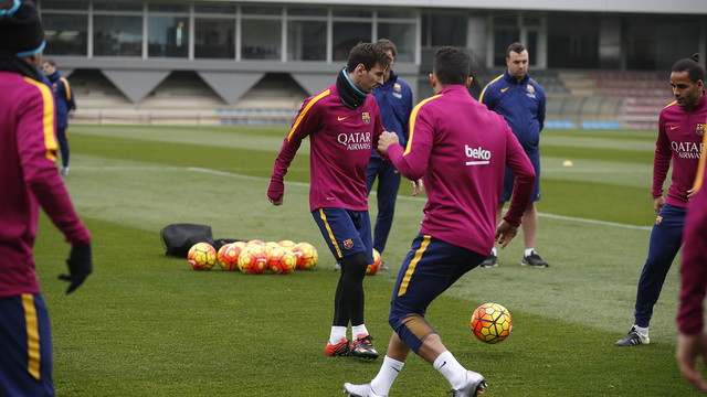 Entrenamiento con otra final bajo el brazo