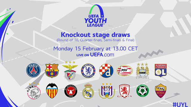 Ajax, Valencia, Midtjylland, R.Madrid, Anderlecht, Middlesbrough y Pribram, posibles rivales en los octavos de la Youth League