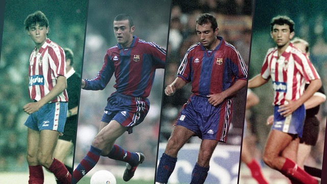 Los goles de Luis Enrique y Abelardo con el Sporting y el Barça
