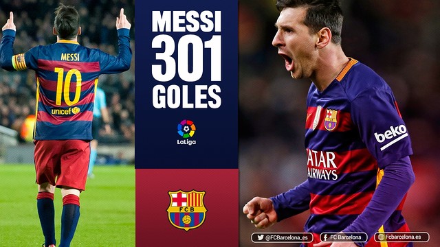 Leo Messi, el primer jugador en superar los 300 goles en la Liga