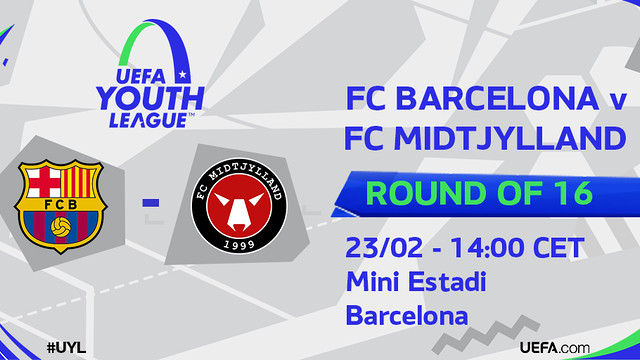 El FC Barcelona – FC Midtjylland de Youth League, será el martes a las 14 horas en el Mini