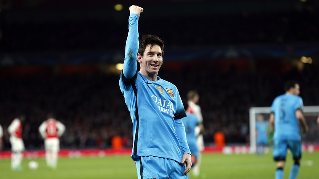 Arsenal FC – FC Barcelona: Messi pone un pie en los cuartos de final (0-2)
