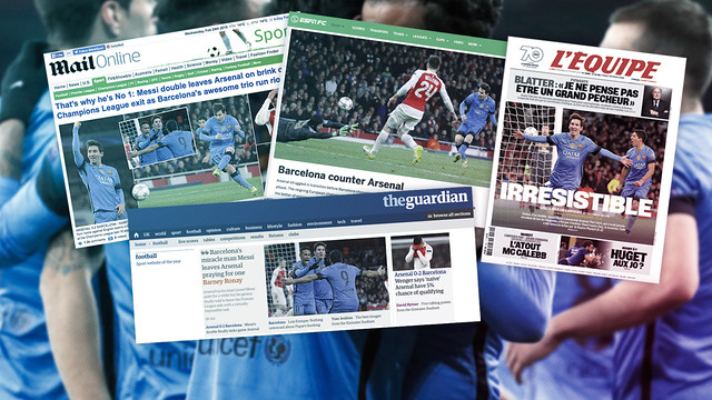 La prensa internacional elogia al FC Barcelona y a Leo Messi