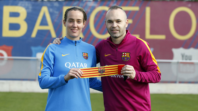 Marta Unzué y Andrés Iniesta, de capitán a capitán: «¡El domingo, todos en el Mini!»