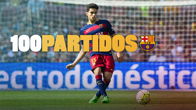Marc Bartra cumple 100 partidos oficiales con el FC Barcelona