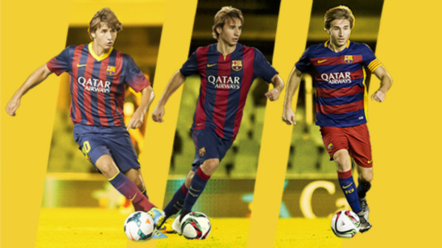 El capitán Sergi Samper llega a los 100 partidos con el Barça B en sólo tres temporadas