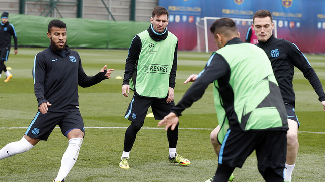 Sesión de recuperación para la Champions