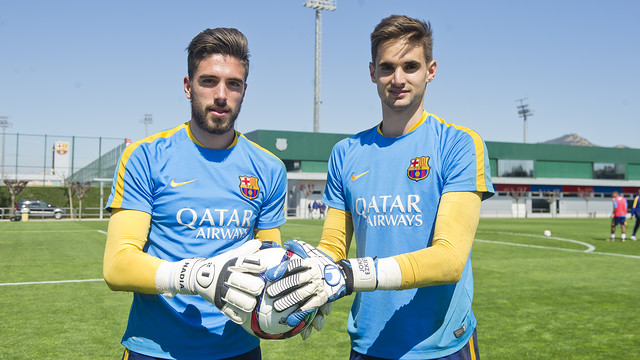 Jokin Ezkieta y Jose Suárez, la nueva portería del Barça B