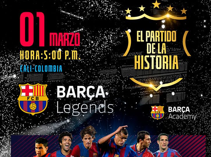 Boletas Barça Legends Cali ya a la venta